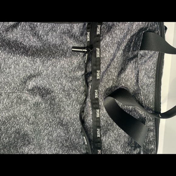 Victorias Secret Pink Tote Beach Bag Black & Gray - Picture 2 of 6